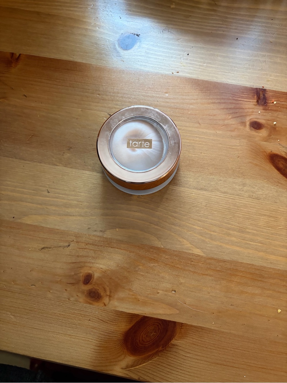 tarte Mini Primer Jar in Rose Gold and White